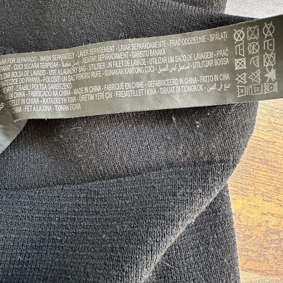 Zara Knit Pants Small Wide Leg Crop Black Loungewear Comfort Waist - Picture 7 of 9